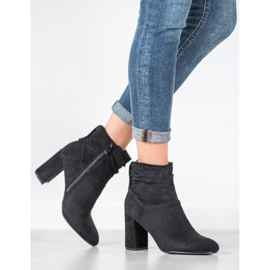 SHELOVET Ghete clasice cu toc înalt negru 1