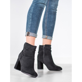 SHELOVET Ghete clasice cu toc înalt negru 2