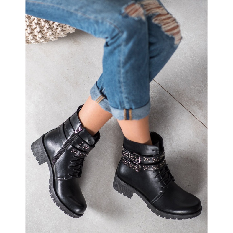 SHELOVET Muncitori dantelați negru 2