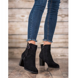 Filippo Cizme din piele de căprioară elegante negru 2