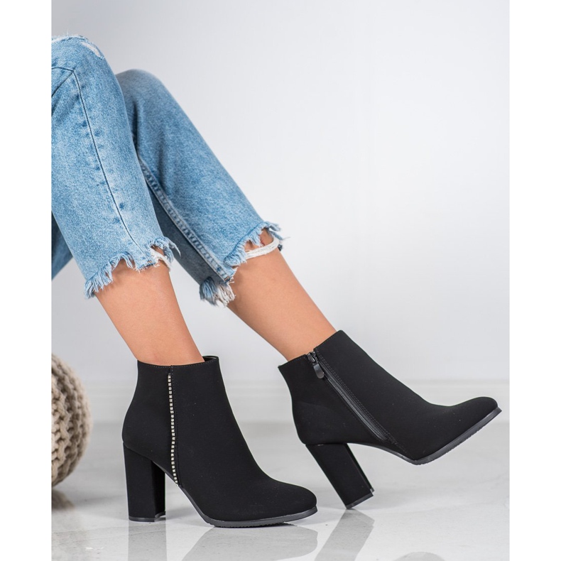 Seastar Cizme mate cu zirconiu cubic negru 1