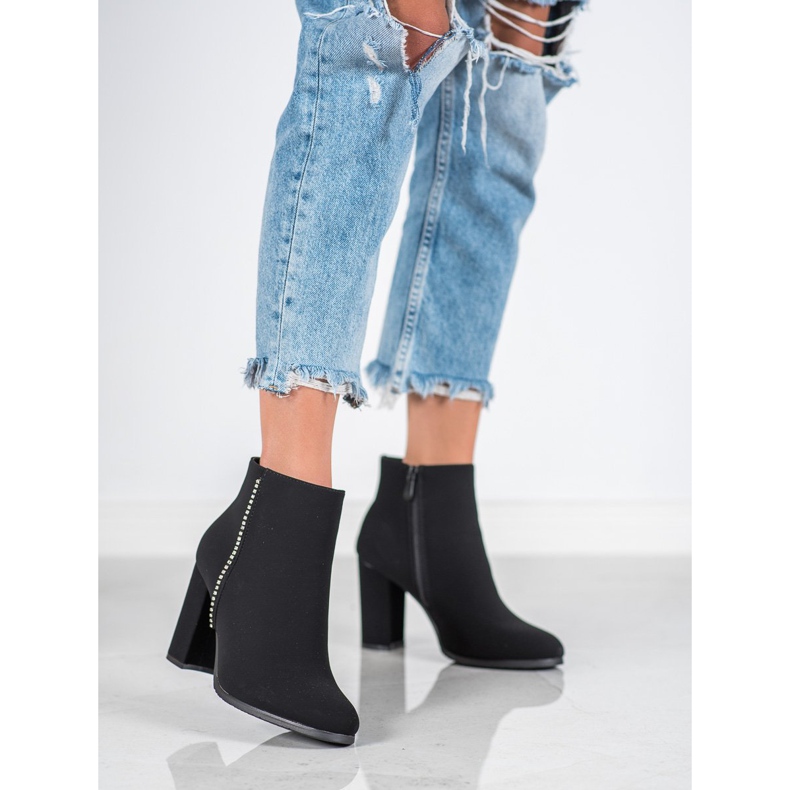 Seastar Cizme mate cu zirconiu cubic negru 2