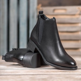 Ideal Shoes Ghete clasice cu bandă elastică negru 2