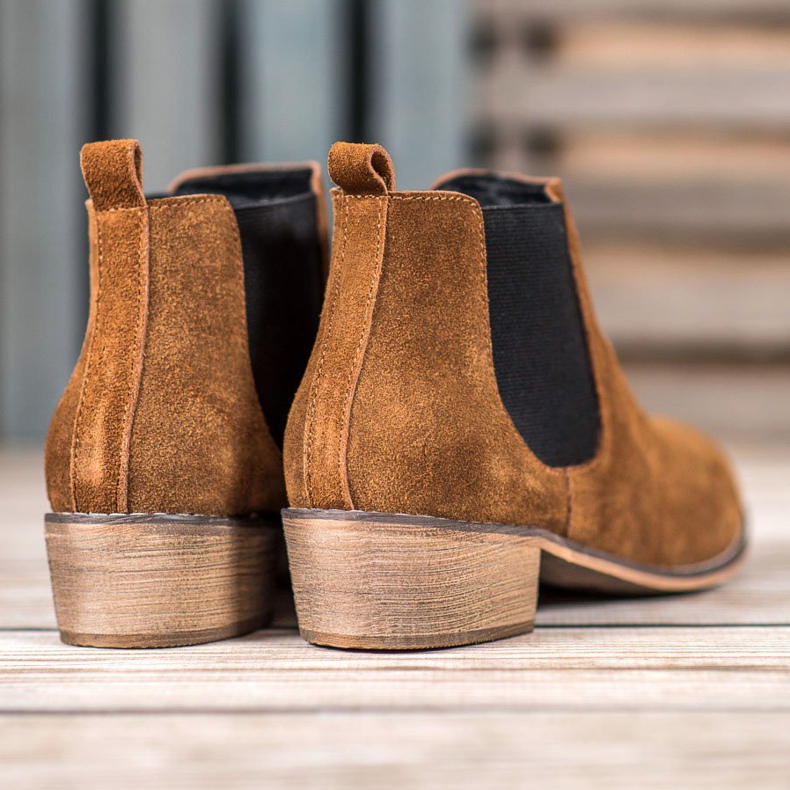 Goodin Cizme Chelsea din piele maro 1