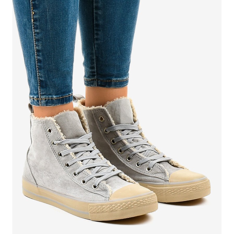 Adidași cu izolație gri T-040 1