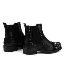 Cizme izolate negre cu elastic DQH0090 negru 2