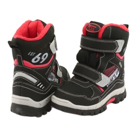 Cizme American Club cu membrană RL34 neagră negru roșu 4