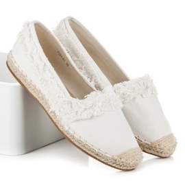Vices Espadrile Albe Cu Franjuri 1