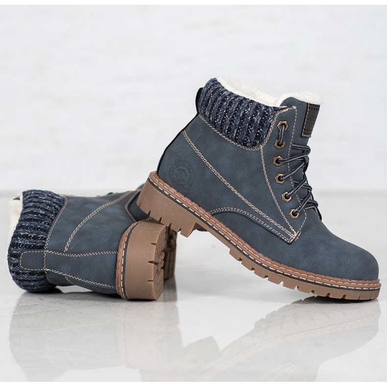 Goodin Trappers With Sheepskin albastru 1