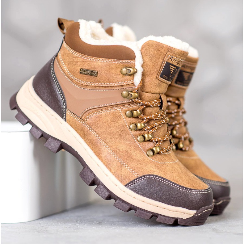 Arrigo Bello Cizme de iarnă cu șiret maro 1