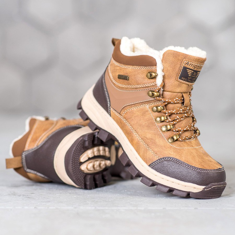 Arrigo Bello Cizme de iarnă cu șiret maro 2