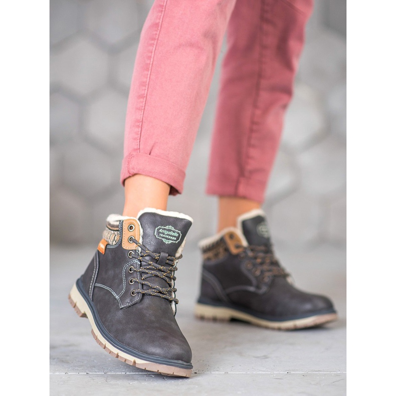 Arrigo Bello Trappers cu șiret gri 2 Arrigo Bello Trappers cu șiret gri 2