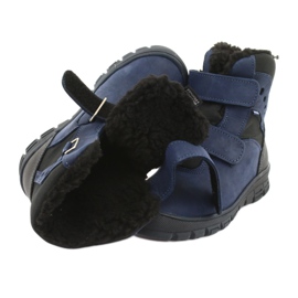 Ghete cizme cu membrană albastră bleumarin Mazurek 1352 negru albastru marin 4