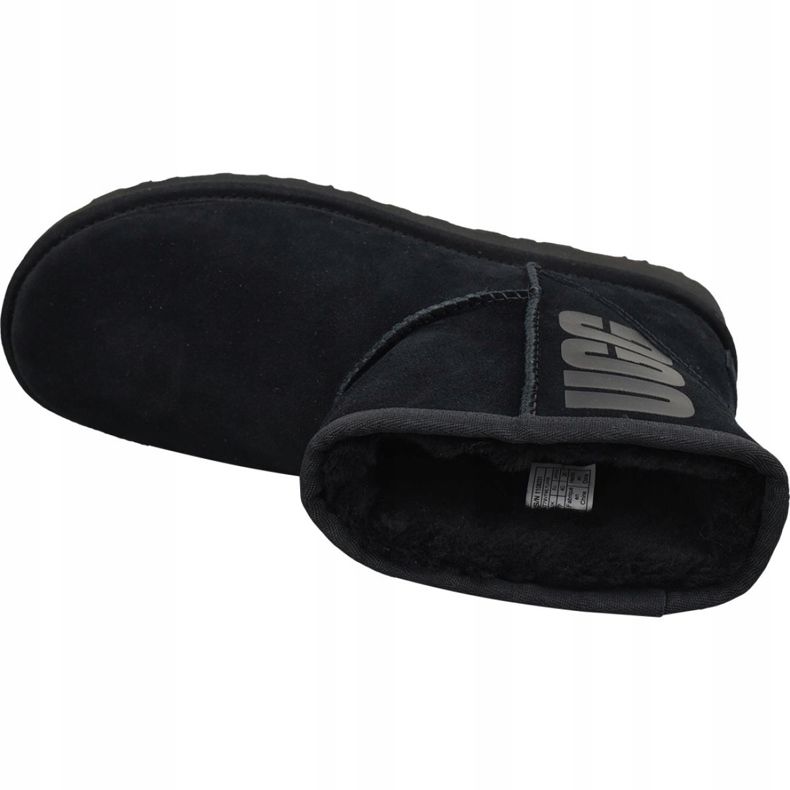 Logo Ugg Classic Mini cauciuc W 1108231-BLK negru 2