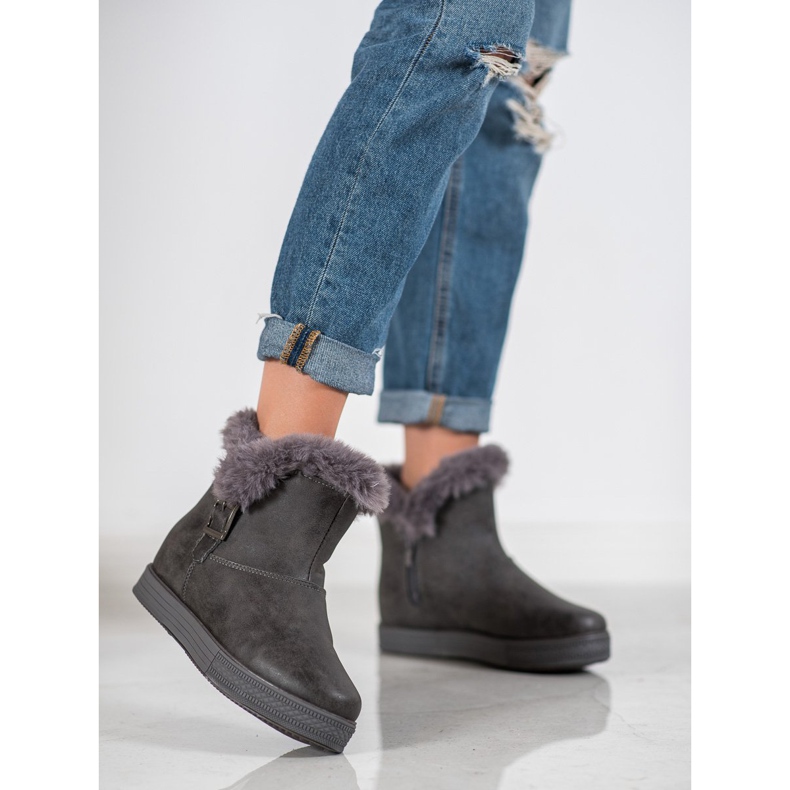 SHELOVET Ghete cu fermoar gri 2