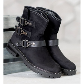 Lovery Muncitori din piele de căprioară negru 1