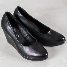 J. Star Pompe cu pană clasică negru 1