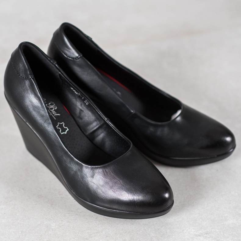 J. Star Pompe cu pană clasică negru 1