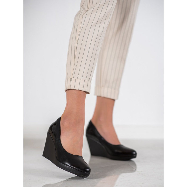 J. Star Pompe cu pană negru 2 J. Star Pompe cu pană negru 2