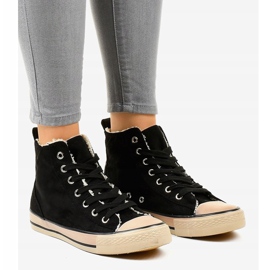 Adidași negri cu izolație T-040 negru 1