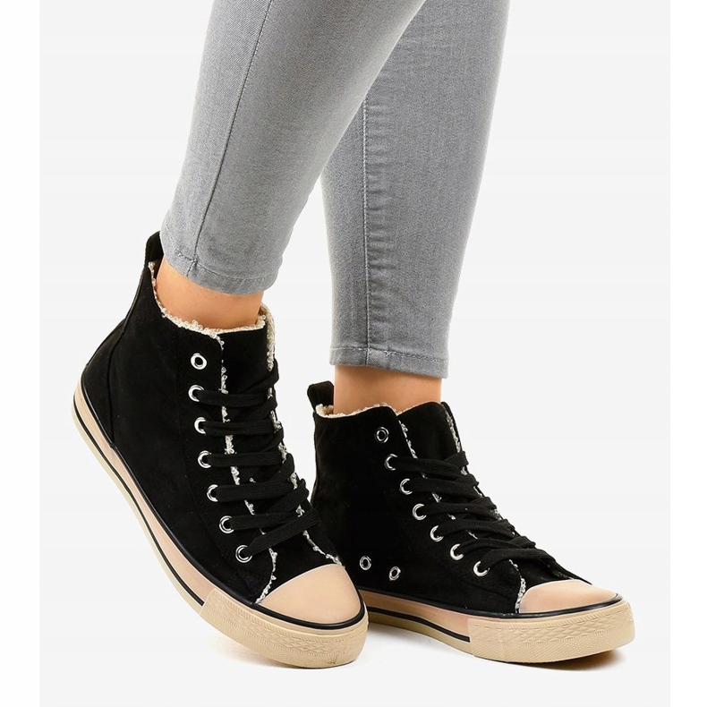 Adidași negri cu izolație T-040 negru 2