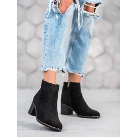 Goodin Cizme negre din piele intoarsa negru 2