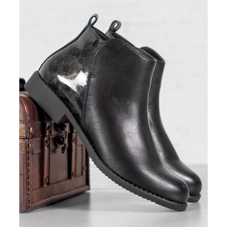 J. Star Cizme cu toc plat negru 2 J. Star Cizme cu toc plat negru 2