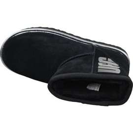 Pantofi Ugg Classic Mini Ugg Rubber Logo W 1110087-BMT negru 2 Pantofi Ugg Classic Mini Ugg Rubber Logo W 1110087-BMT negru 2