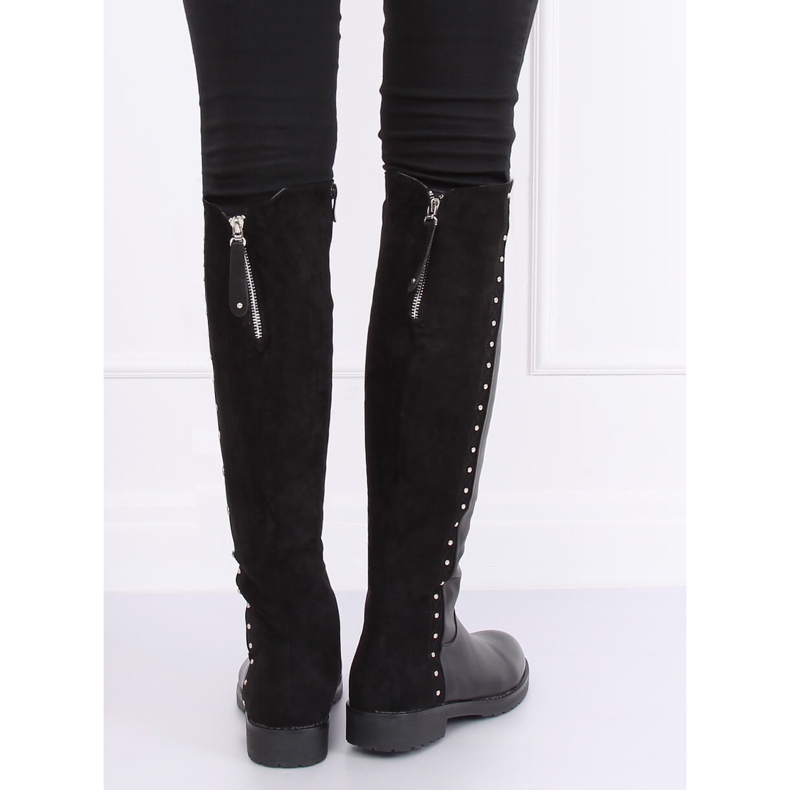 Ghete de călărie izolate gros negru G3369A Negru 2