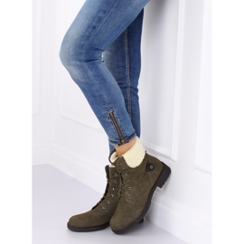 Cizme cu dantelă verde K-9926 Verde 2