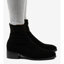 Cizme negre plate pentru femei, izolate CN877 negru 2