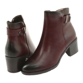 M.Daszyński Cizme cu fermoar izolat Daszyński SA153 claret roșu multicolor 4 M.Daszyński Cizme cu fermoar izolat Daszyński SA153 claret roșu multicolor 4