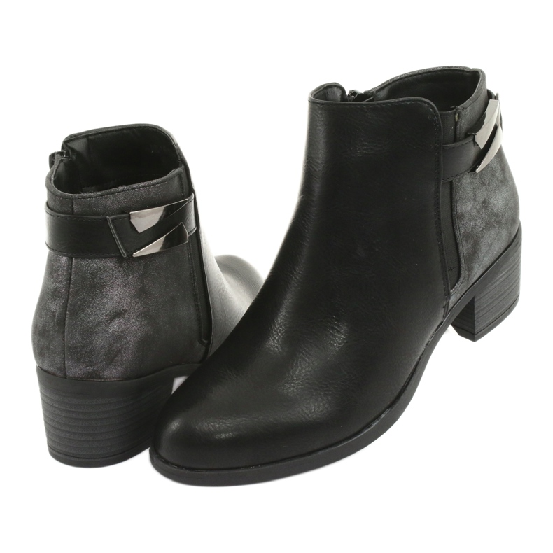 M.Daszyński Cizme Jodhpur Daszyński 1919 cataramă neagră negru gri 4