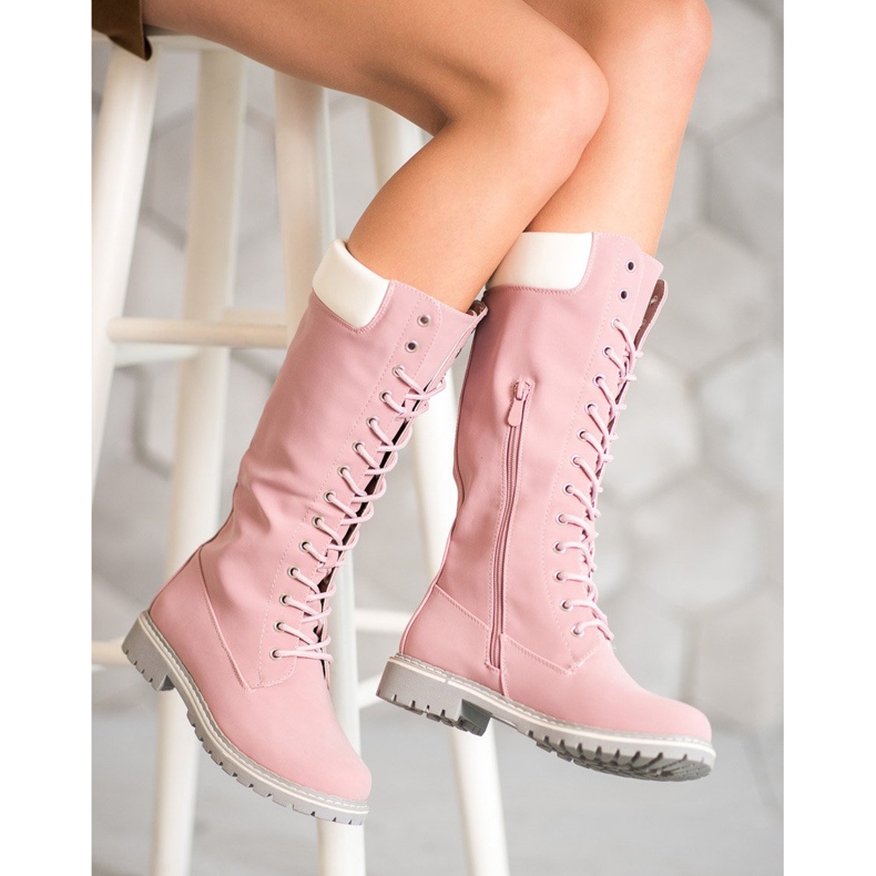 Seastar Cizme cu cordon cald roz 2 Seastar Cizme cu cordon cald roz 2