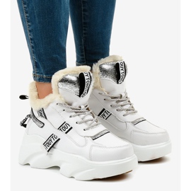 Adidași cu izolație albă pentru femei D80-31 1