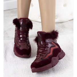 Adidași cald bordeaux LS-2062 roșu 1 Adidași cald bordeaux LS-2062 roșu 1