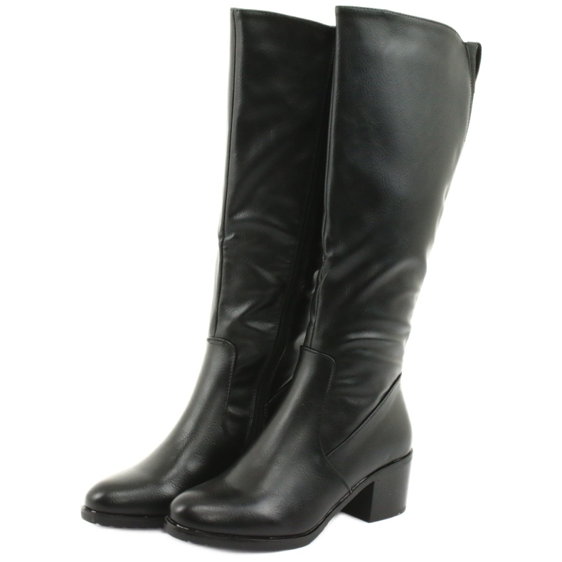 M.Daszyński Ghete cu toc înalt Daszyński 153 negru 3