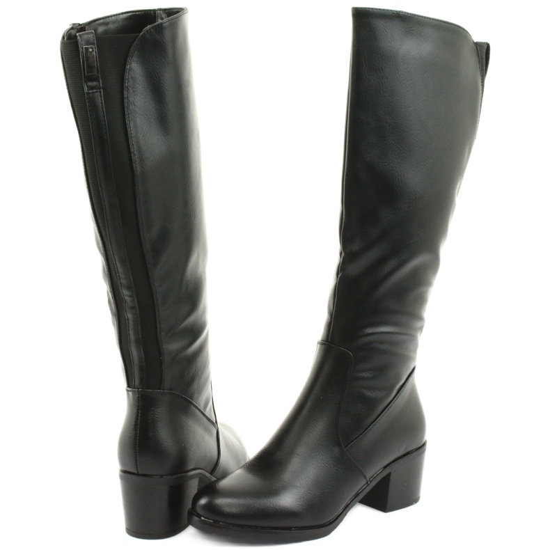 M.Daszyński Ghete cu toc înalt Daszyński 153 negru 4