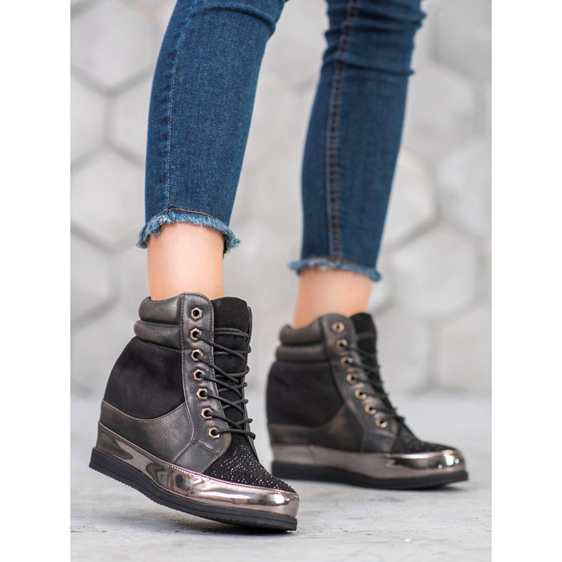 Sergio Leone Tenisi Cu Cristale negru 1