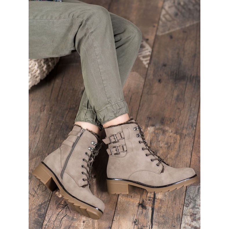 Sergio Leone Cizme cu cordon cald maro 2 Sergio Leone Cizme cu cordon cald maro 2