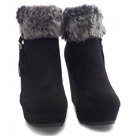 Cizme pe pană 58-385 negru 2