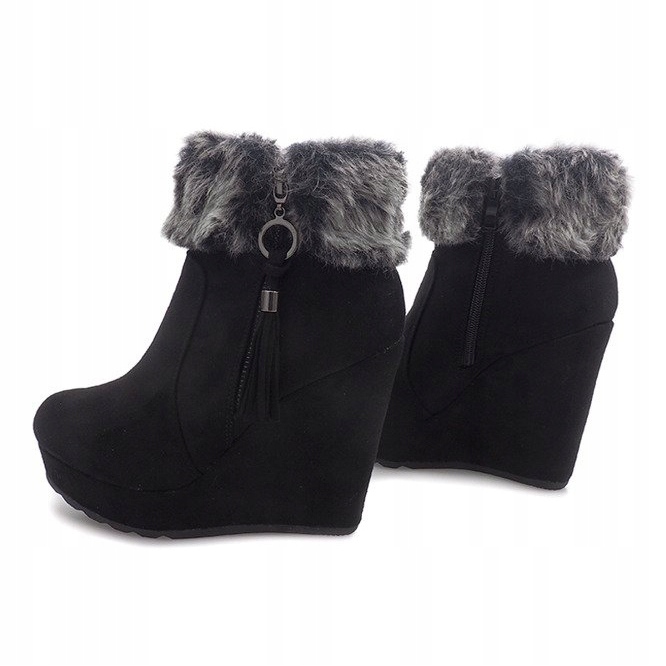 Cizme pe pană 58-385 negru 1