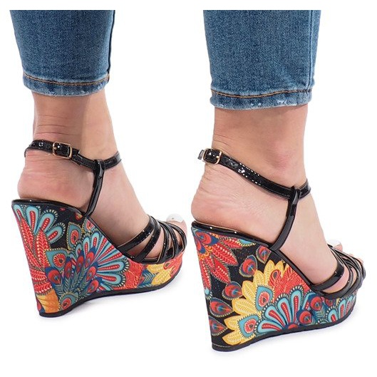 Sandale negre pe pene Ibrahim negru 1