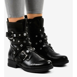 Ghete negre cu izolație înaltă, decorate cu 88093 negru 1 Ghete negre cu izolație înaltă, decorate cu 88093 negru 1