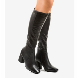 Cizme din piele ecologică gri 5319 2