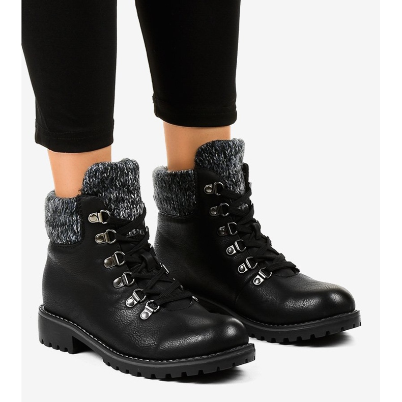 Cizme de drumeție negre fără izolație Z186 negru 1