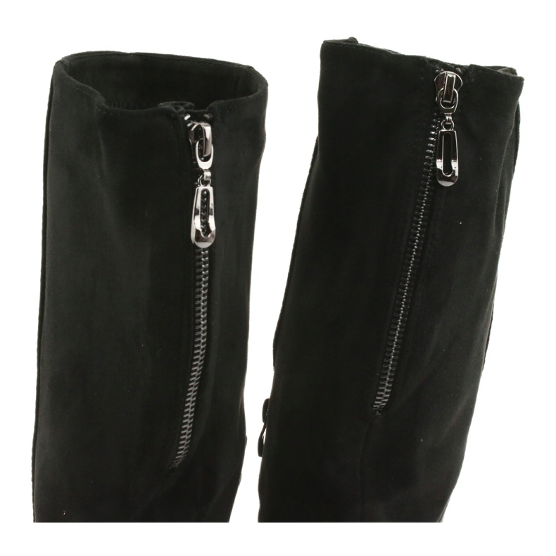 Cizme din piele neagră Sergio leone KZ273 negru 4