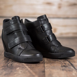 Sergio Leone Adidași din piele ecologică negru 1