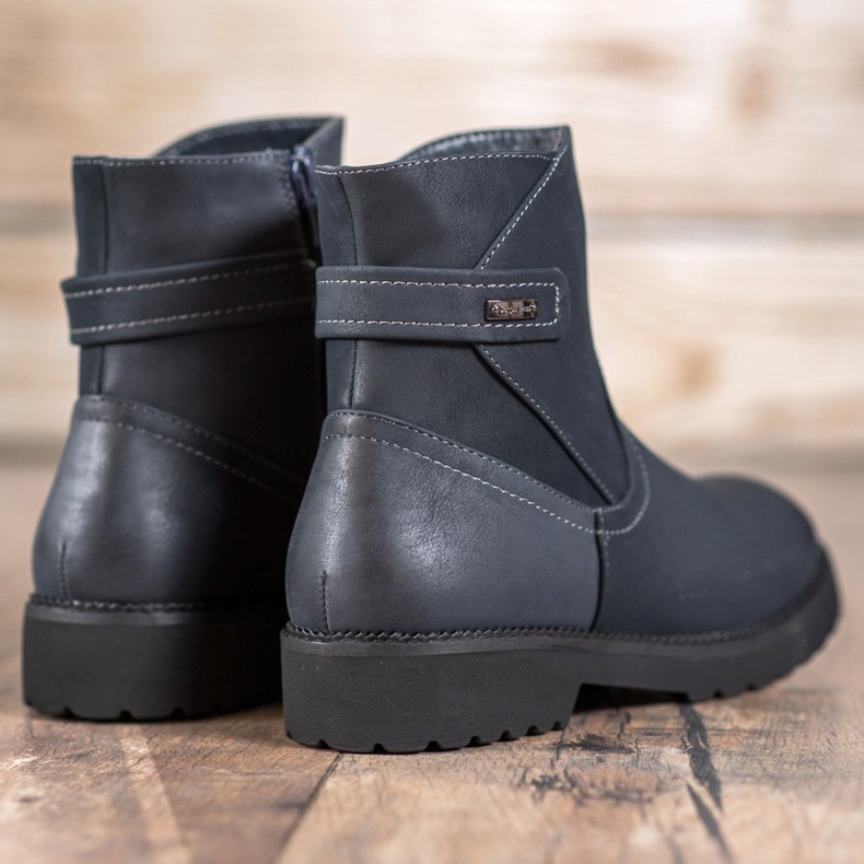 Sergio Leone Cizme confortabile de culoare bleumarin albastru marin multicolor 2