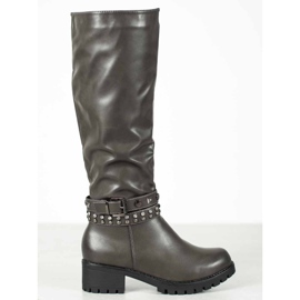 Nio Nio Cizme cu platformă gri 2